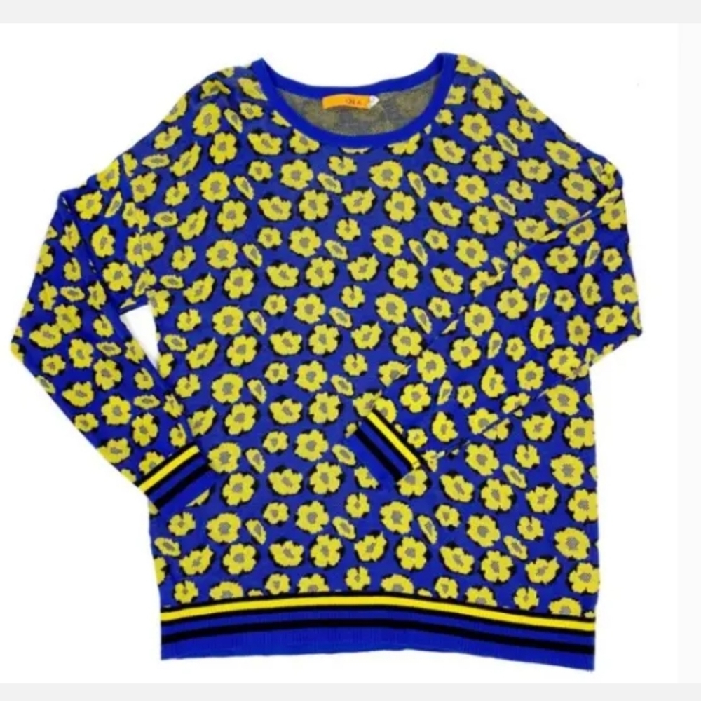 One A lemonade floral combo sweater